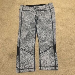 Lululemon leggings, capris, size 12, white, black